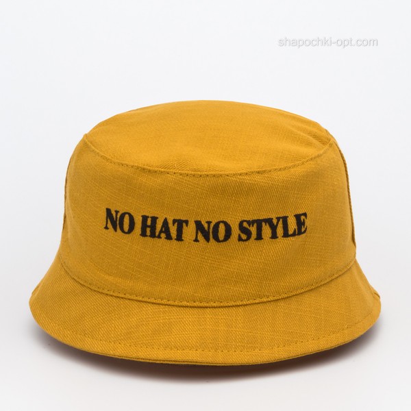 Панама No hat No style (льон) гірчична