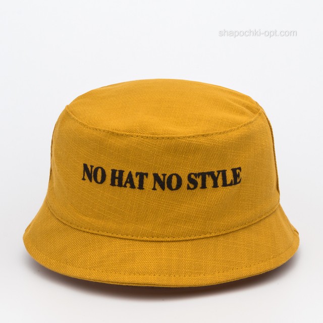 Панама No hat No style (лен) горчичная