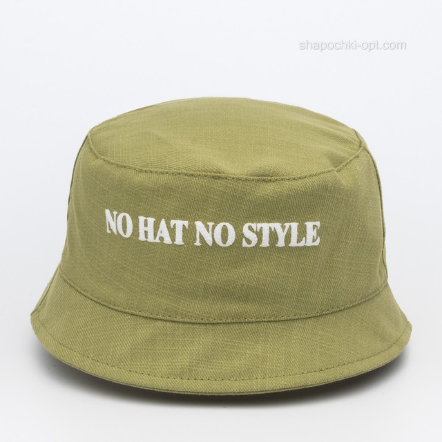 Панама No hat No style (лен) олива