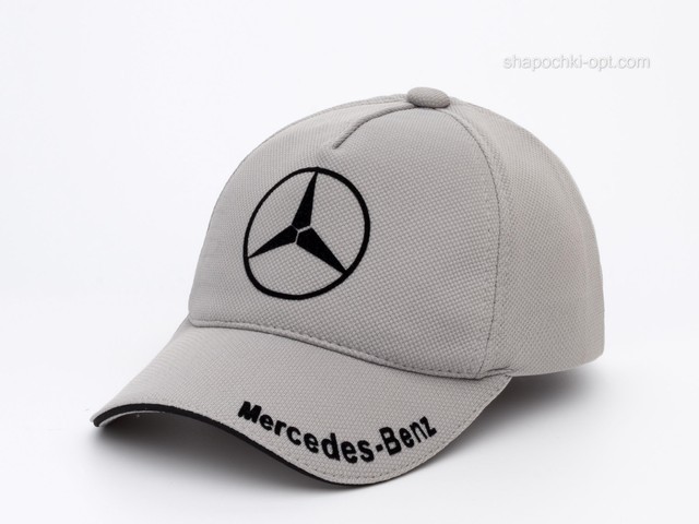 Бейсболка з автологотипом Mercedes-Benz сіра, лакоста п'ятиклинка