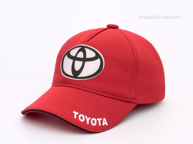 Бейсболка з автологотипом Toyota червона, лакоста п'ятиклинка