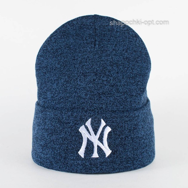 Стильна в'язана шапка Нью-Йорк волошка меланж