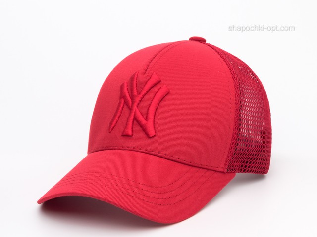 Бейсболка с сеткой Нью-Йоркер красная арт. 1391-1