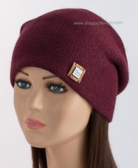Женская шапка с люрексом Клэр LX бордового цвета