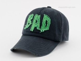 Бейсболка форхед Рванка лейба Bad чорний/трава арт. F000005-1