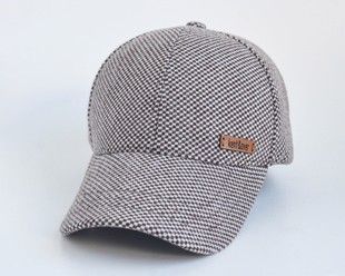 Бейсболка в клетку шахматка мелкая коричневая 7414