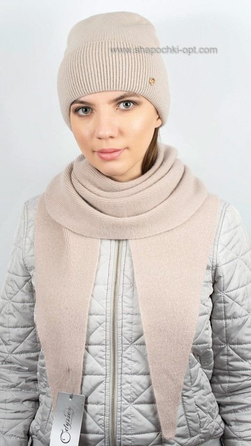 Комплект Вирсавия шапка+шарф S-53 пастель