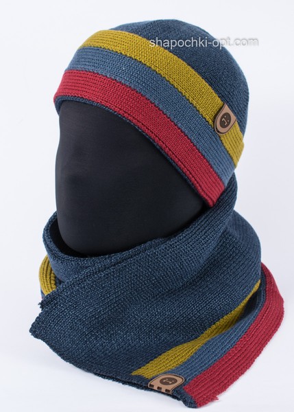 Комплект шапка і шарф Rumo HD-4 синій