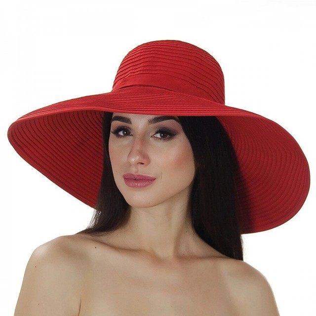 Широкополий капелюх червони1 D 011-13
