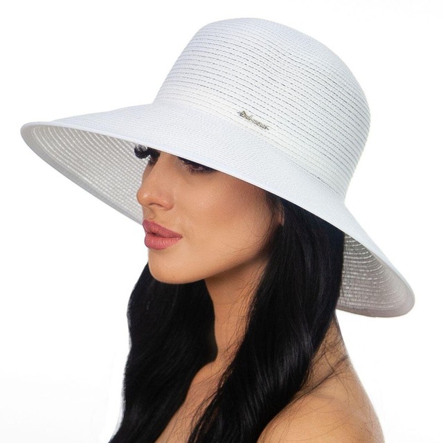 Белая женская шляпа Del Mare D 038А-02