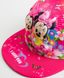 Стильна дитяча кепка snapback "Міккі Love 3D" рожева сітка.