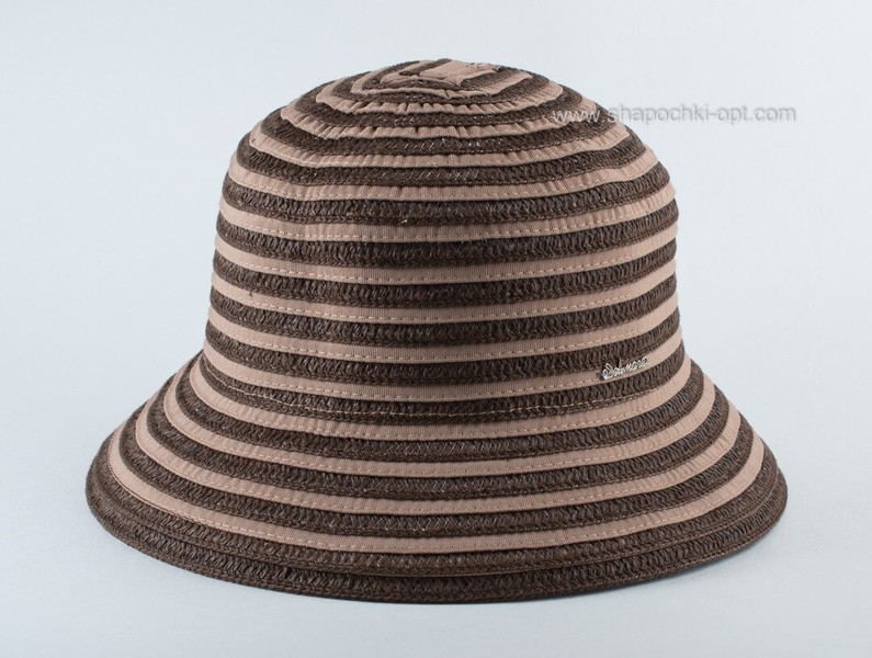 Летняя шляпка коричневого цвета D 076-32