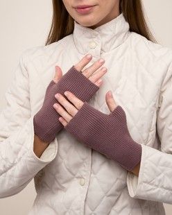 Митенки коттоновые М-43 сепия