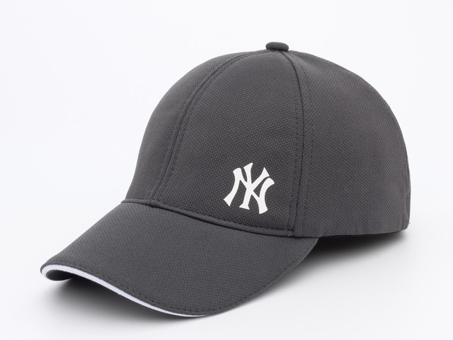 Сіра бейсболка з білим логотипом NY, лакоста шестиклинка