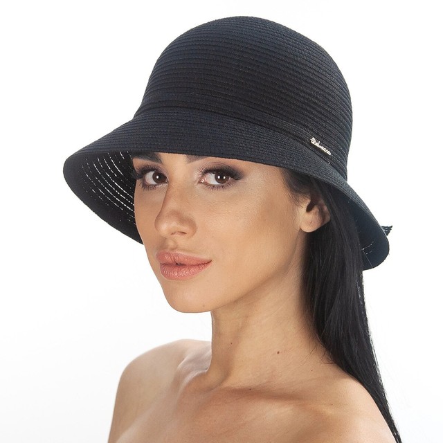 Красивая летняя мини-шляпка черного цвета D 041-01