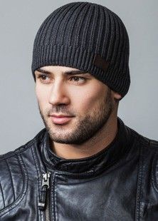 В'язана шапка Markus чоловіча темно-сірий
