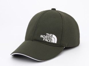 Бейсболка кольору хакі з білим лого TNF, лакоста шестиклинка