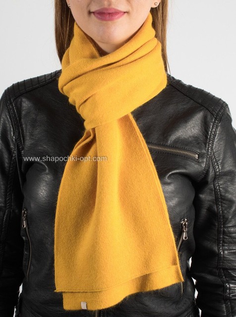 Стильный женский вязаный шарф S-1 подсолнух