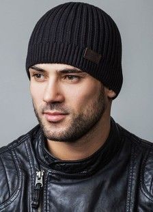 В'язана шапка Markus чоловіча чорний