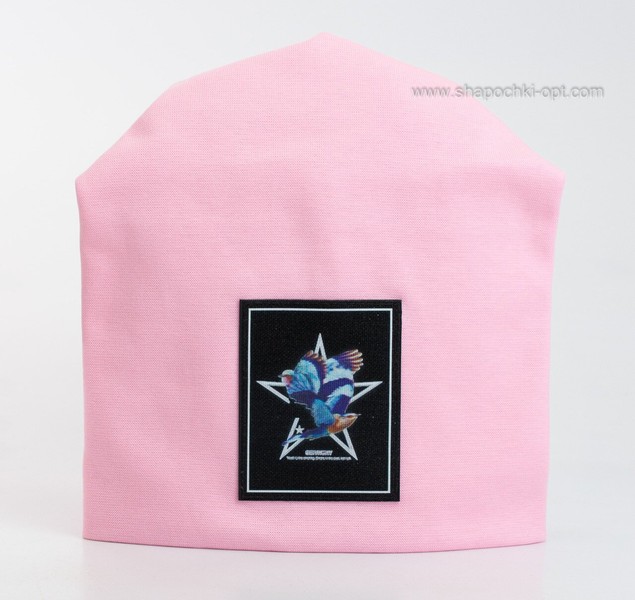 Розовая шапка с защипом Алико