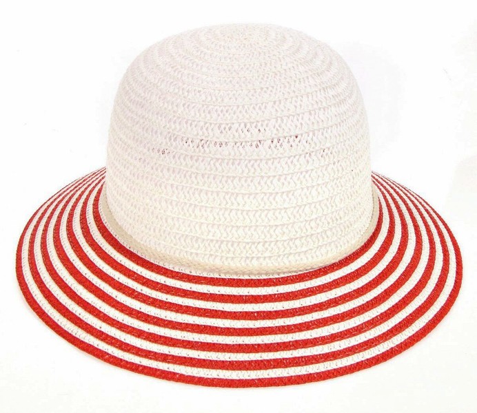 Шляпка SH 006-02.13 бело-красная