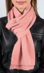 Красивый универсальный вязаный шарф S-1 персикового цвета