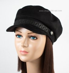 Женская черная кепка Симона гравер FF 9753