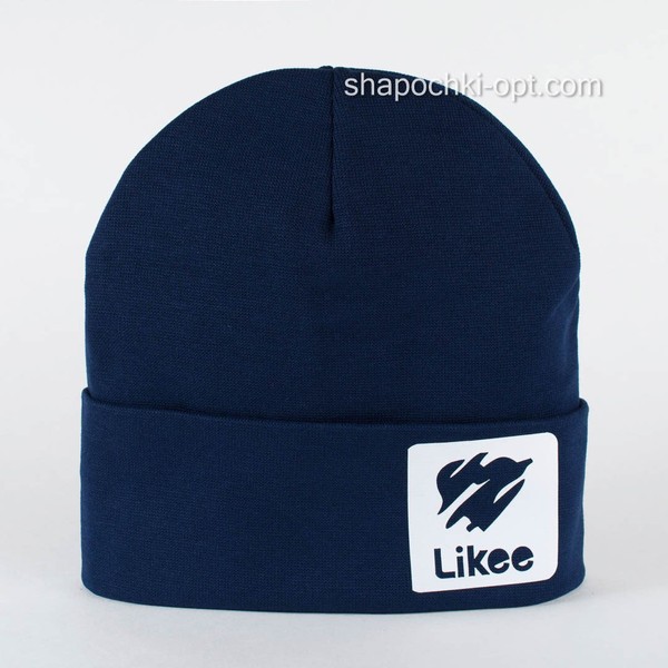 Темно-синя шапка Likee (плівка)