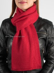 Ангоровый вязаный женский шарф S-1 алый