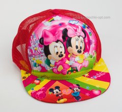 Стильная детская кепка snapback "Микки-Маус 3D" козырек радуга сетка красная