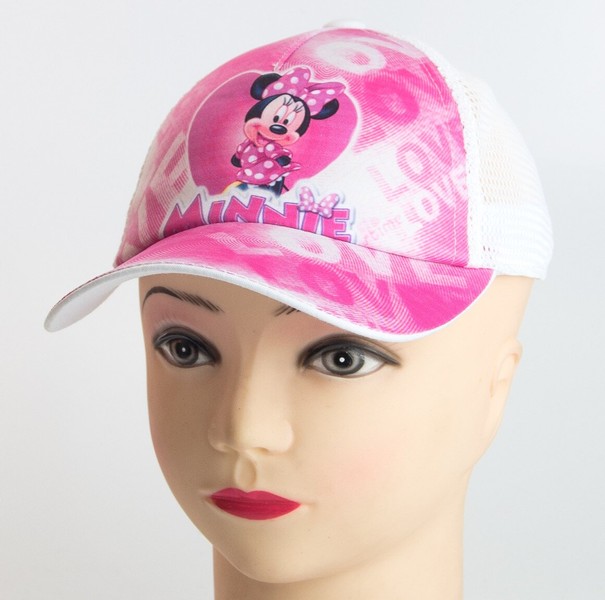 Бейсболка Минни Маус для девочки розовая