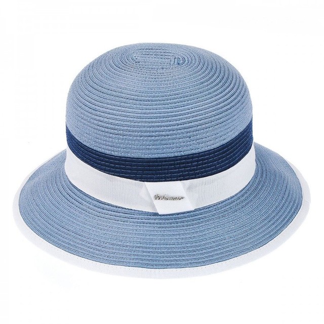 Жіночий літній капелюшок з маленьким полем блакитна D 103-03