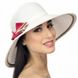 Женские шляпы белые с бантом красного цвета D 007-02.13