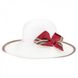 Женские шляпы белые с бантом красного цвета D 007-02.13