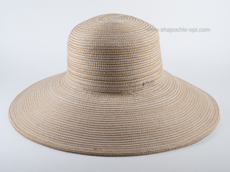 Літня широкопола шляпа бежевого кольору D 100-10