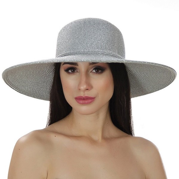 Модний літній капелюх Дель Мар срібло D 139-44