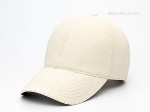 Бейсболка классическая шестиклинка молочная