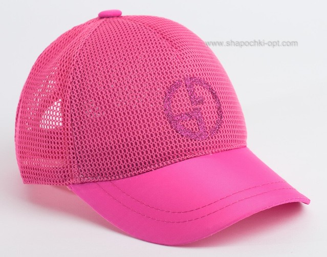 Розовая женская бейсболка сетка пятиклинка