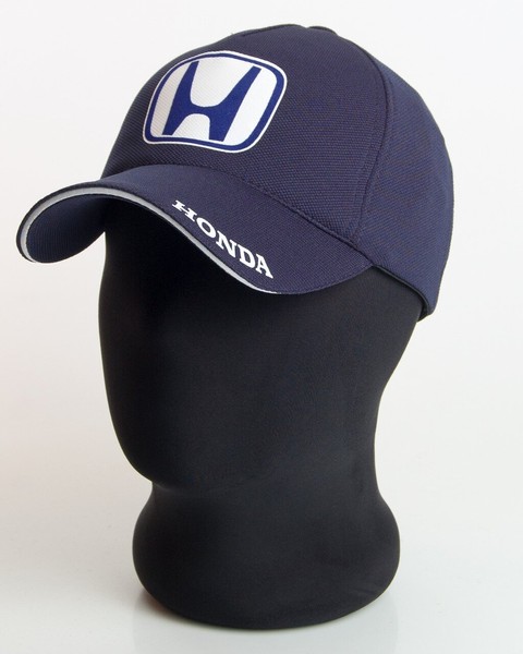 Чоловіча бейсболка з автологотипом "Honda" темно-синього кольору (Лакоста п'ятиклинка)