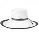 Пляжний капелюх з полями біло-чорна D 021-02.01