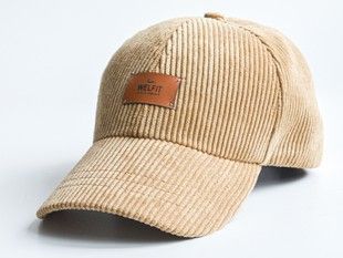 Бейсболка из вельвета лейба WELFIT бежевая 7415