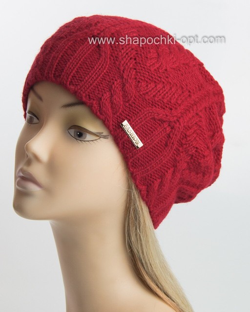 Женская шапка Лиана красный