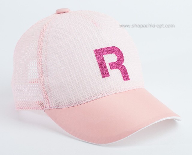 Бейсболка женская Rbk светло-розовая сетка пятиклинка