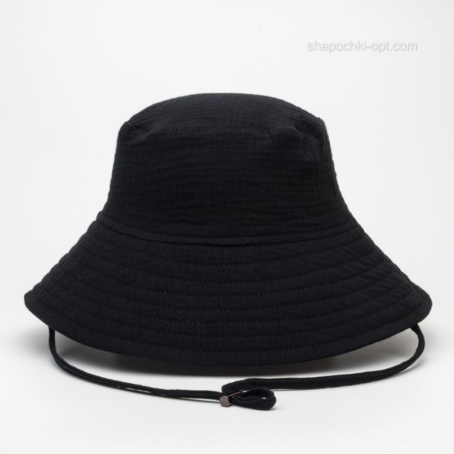 Шляпа муслиновая Хлоя черная