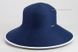 Синя жіноча капелюх з білою окантовкою D 038А-05.02