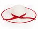 Белая шляпа SH 003-02.13 с красной лентой