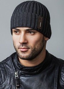 Шапка чоловіча Luis Flip з відворотом темно-сірий