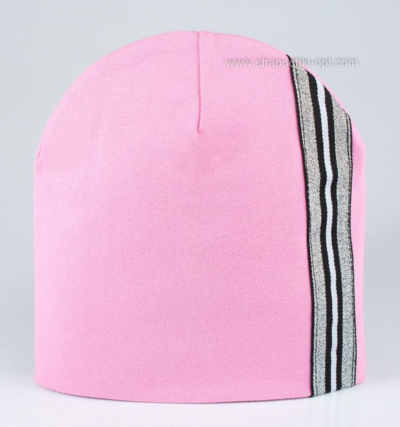 Розовая шапка для девочки Ирен 52-54