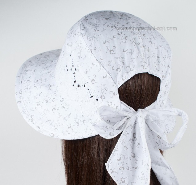 Летняя женская шляпа с кружевом Лиза клумба 23021