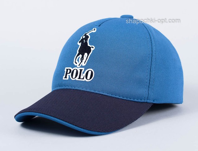 Бейсболка Sahara Polo джинс + синій, лакоста п'ятиклинка